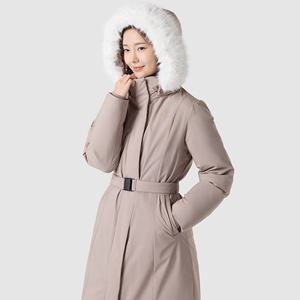 [르꼬끄공식] 여성 레귤러핏 롱 구스 다운 자켓 QQ422ODJN2