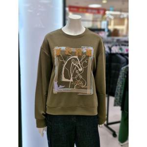 화이트호스 세이브존05 큰사이즈 가을 부클나염 티셔츠 A253414