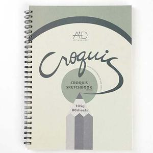 아트앤디자인 고급크로키북 B4 105g(좌철) 스케치북 노트 크로키 종이 도화지