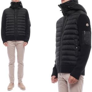 [몽클레어(패션잡화)]25FW 남성 니트 믹스 후드 패딩 점퍼 9B50800 A9340 999 25F