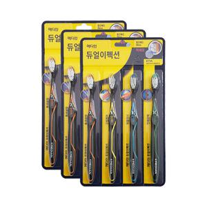 [메디안]메디안 듀얼이펙션 칫솔 미세모 4입 x3