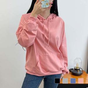 여성 네바 여자 베이직 무지 후드티