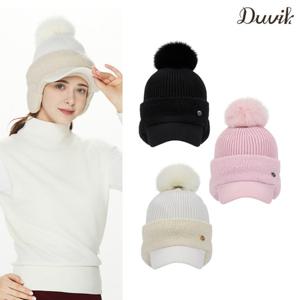듀빅 여성 에어캡 니트 귀달이 골프모자 DF4WAP793
