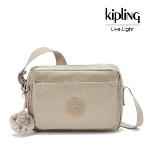 [키플링]  크로스백 아바누 M  시그니처 베이지 엠보  KPABS06 SBGE-잠실점