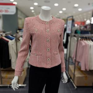 [아니베에프]라운드넥 트위드 쟈켓 A53WJK310_GN