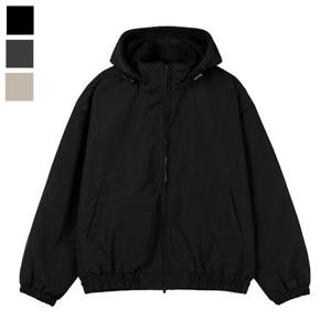 남자 후드 탈부착 양털 패딩 자켓 ET-JK-Q015-블랙