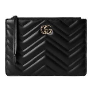 구찌 여성 GG 마몽트 레더 스몰 파우치백(블랙) 813349 DTDHD 1000