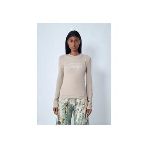 26 SS 아크네 여성 로고 모티프 티셔츠 acn0262031bei