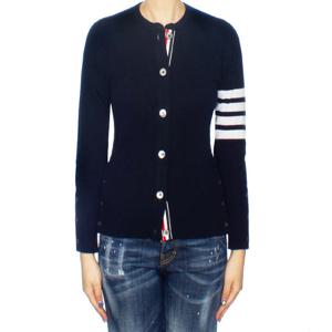 톰브라운 캐시미어 사선 크루넥 가디건 FKC002A 00011 415