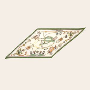 [루이까또즈(스카프)]퐁텐블로 실크 마름모 스카프 2ESD953