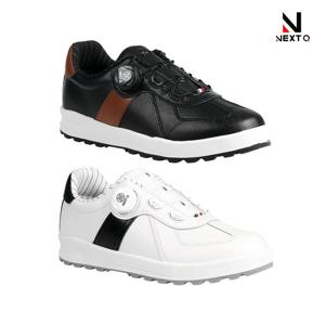 넥스트큐 컴포트 다이얼락 소가죽 남성 골프화