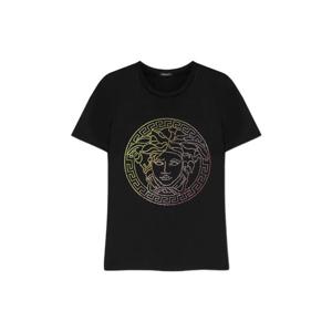 베르사체  메두사 크리스탈 로고 티셔츠 1009200 1A04550 1B000