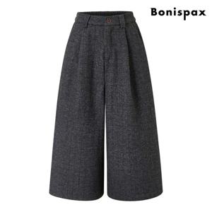 [보니스팍스]와이드 기모 뒷 밴딩 롱 팬츠 (XP3TA019L0)