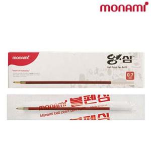 모나미 153볼펜심 영심12개입 (빨강) 부품 소모품 자재 파츠