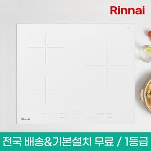 린나이 1등급 빌트인 3구 화이트 인덕션 전기레인지 IHC60PW (전국 배송+기본설치 무료)