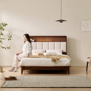 마틸다 원목 침대 LED 조명 호텔식 평상형 프레임 무선충전 라지킹 LK (매트별도)