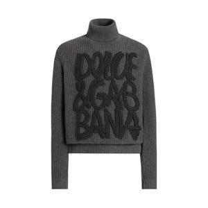 돌체앤가바나 로고 디테일 골지 터틀 넥 스웨터 GXW63ZJDVC8