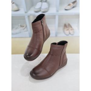 [코디엘루]소가죽 기모안감 심플 앵클 부츠 5cm CDSP501003-1