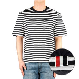 [톰브라운] 24SS (MJS242A J0119 415) 남성 스트라이프 반팔 티셔츠