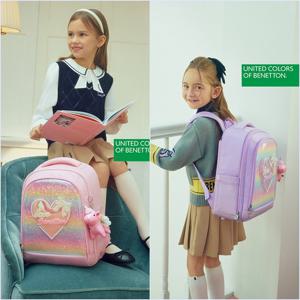 [베네통키즈]26SS 리본 하트 몰드 책가방 QCBG01611