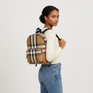버버리 하우스체크 제프 캔버스 백팩 80845501 베이지