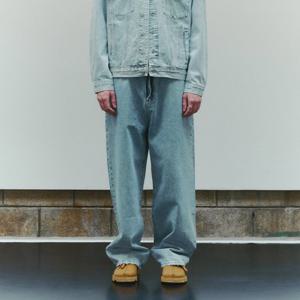 [플랙진]남성 스텝 M10 글레셜 블루 빅 와이드 연청 데님 팬츠 (PJTF5STM105)