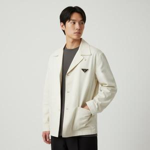 프라다 남성 트라이앵글 패치 자켓 베이지 SD153 12LT F0018