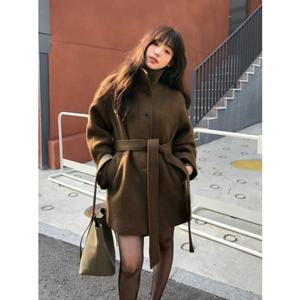 [올리브데올리브] 올리브데올리브 하이넥 부클 하프코트 OW5WHA560 OW5WHA56