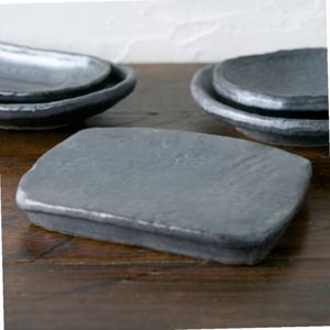 이천도자기 느낌 너비직사각접시 17.5cm 그릇 식기