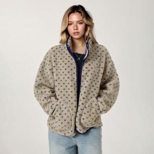 [후아유]여성 Dot Pattern Fleece Jacket WHMZF4V61F