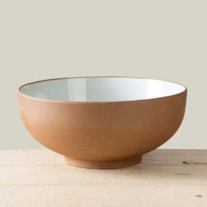 이천도자기 순수화 투톤 원형 면기 20cm 그릇 식기