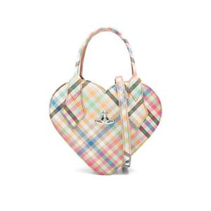 비비안웨스트우드 조세핀 하트 플레이드 토트 백 4802000SWS001S