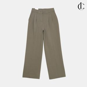 엘케이트 여성 겨울 기모 하이웨이스트 롱 스판 와이드 투 핀턱 슬랙스 LABP008