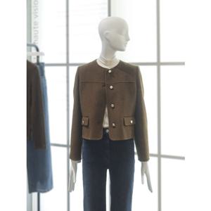 [쥬크] 폭스 블렌드 숏 라운드 코트(Z254MSG505) Z254MSG505