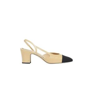 Chanel샤넬 슬링백 고트스킨 그로그랭   베이지 블랙 G31318-Y50006-C8378