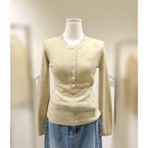 [비지트인뉴욕]차이나넥 단추 니트 VC1LK63