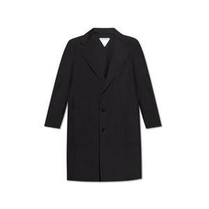 26 SS 보테가 베네타 싱글 브레스티드 버튼 울퓨어 코트 833834V4XP0