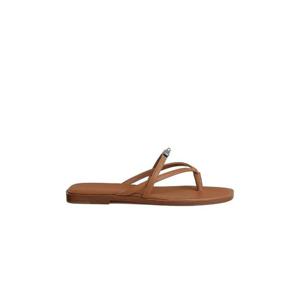 에르메스 미스 샌들 카프스킨   팔라듐 하드웨어 나뛰렐 H261038ZA3