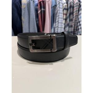 [닥스셔츠] 베노베로 소가죽 자동벨트 흑사틴 더비엠보 버클 남성 (BMG1ACB1106K1) BMG1ACB1106