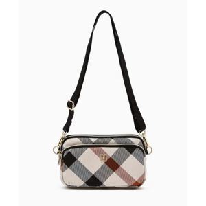 닥스골프 여성 베이지 빅체크 자가드 마이크로백DNGF6E901I2