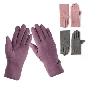 스마트 터치장갑 쁘띠리본 여성용 기모안감 방한 패션