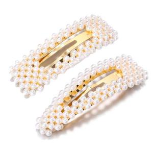 진주 헤어 똑딱이핀 머리핀 진주클립 펄 구슬 1pc
