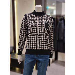 [트리아나][트리아나] 소고 AL4TA24 제비패턴 니트티셔츠 (P0037