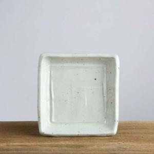 이천도자기 판주물럭 사각찬기 2호 14cm