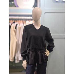 클리지 세이브존03 클리지 브이넥 블라우스배색 니트 AQCQ2WKT17A