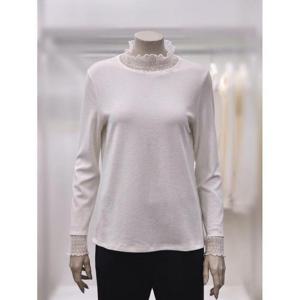 프렐린 세이브존02 도트시스루하이넥티셔츠 RTP261S10