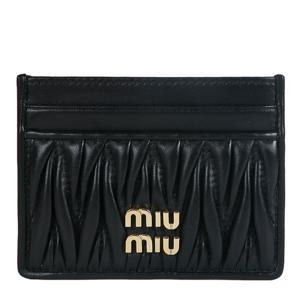 미우미우 26SS 여성 마테라쎄 카드지갑 블랙 5MC076 AFPP F0002