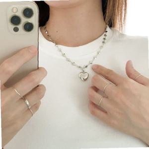 팬던트 하트 통통 체인 목걸이