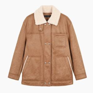 [시슬리]더블 페이크 레더 무스탕  SALE33561