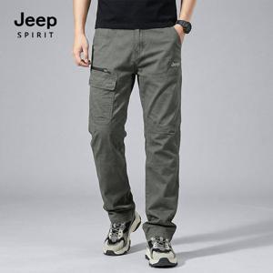 JEEP SPIRIT 스트레이트핏 무릎절개 카고팬츠 그린 (JSFAPT1242)